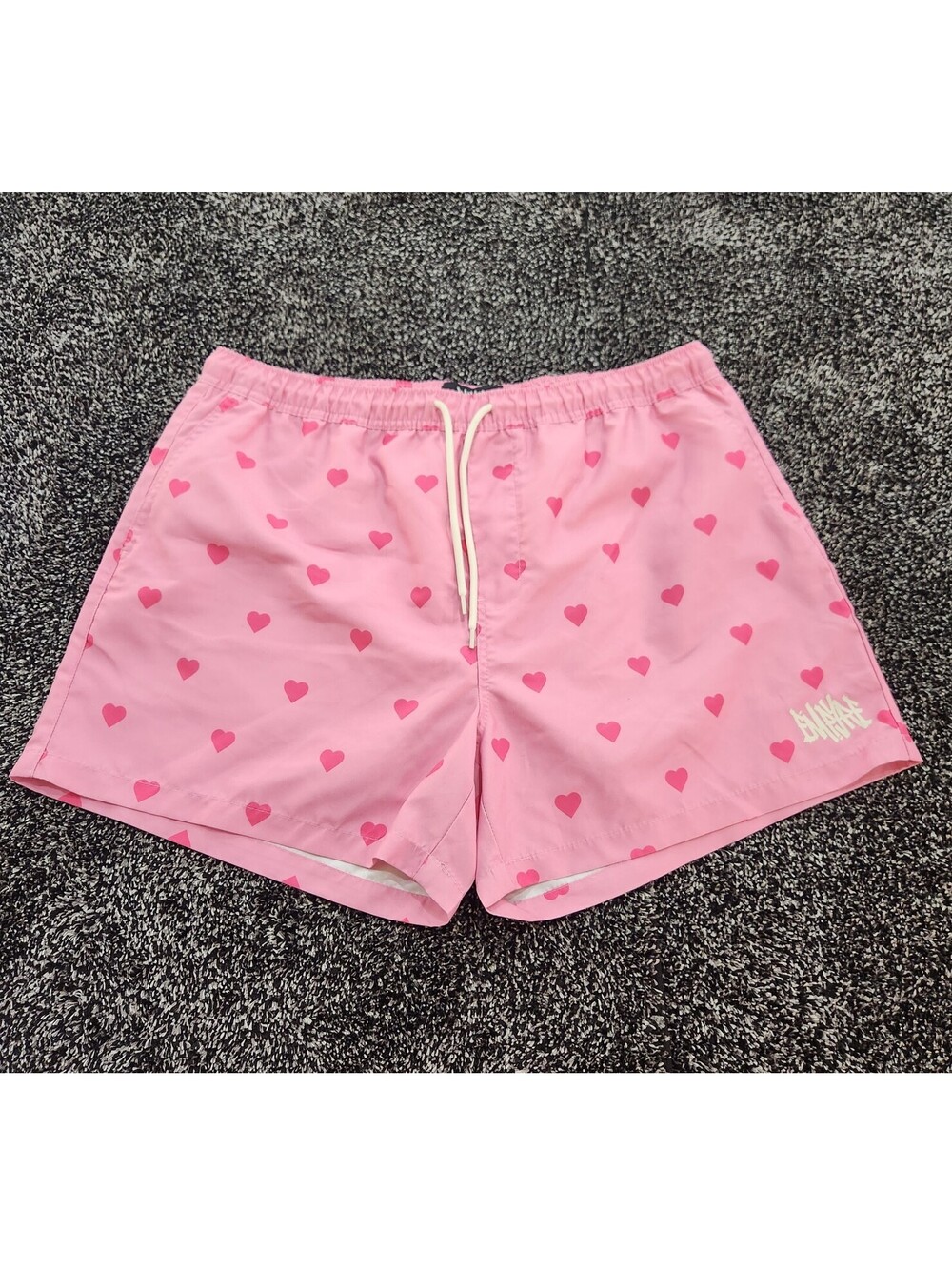 Y2K Empyre Ollie Pink Hearts board shorts swim trunks Size XL Summer shorts